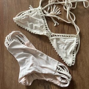 White Acacia Bikini Set - bingin bottom & Andy top
